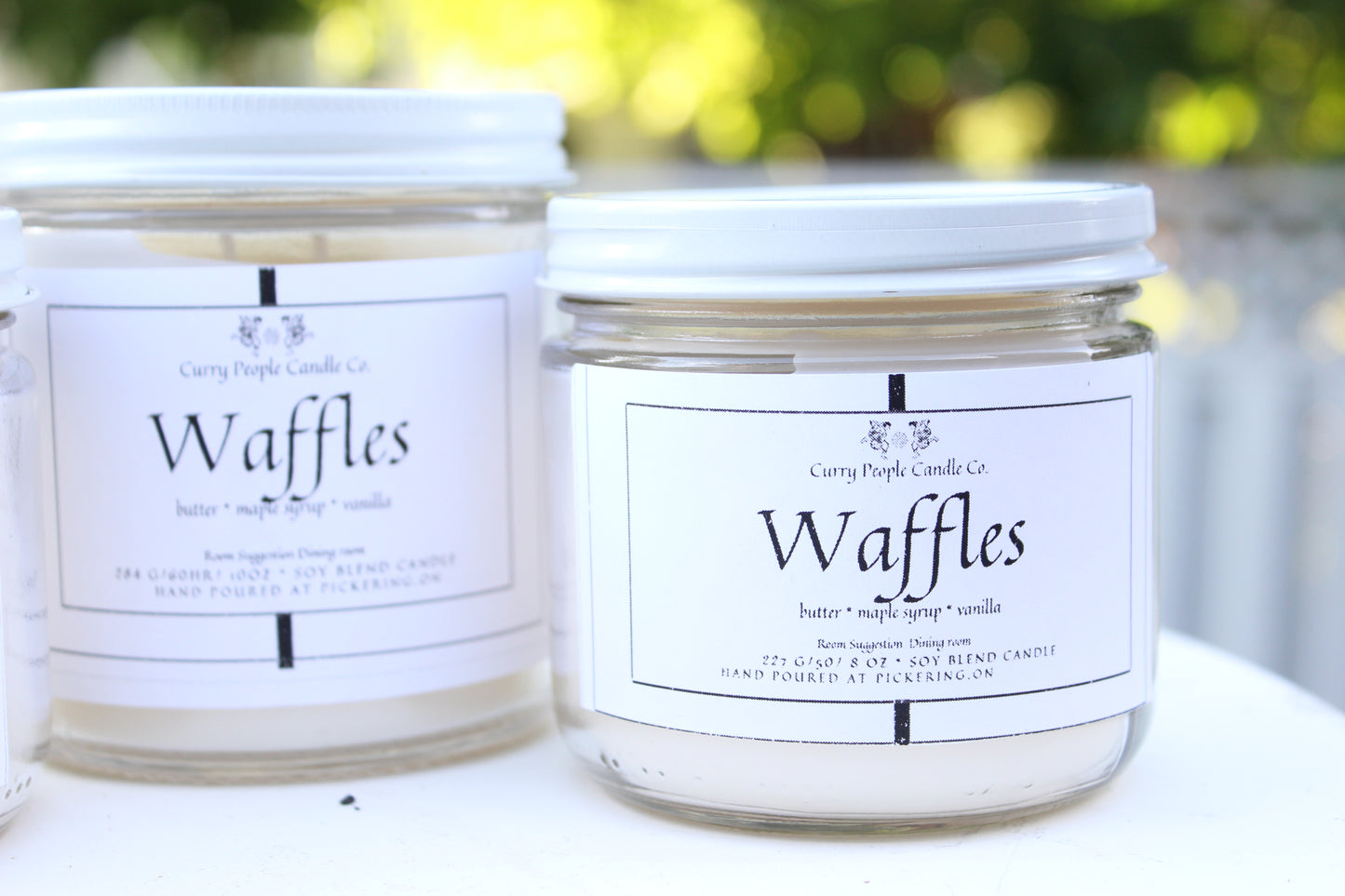 Waffles | 10 oz and 6 oz | Clear Glass Jar | Soy Candle