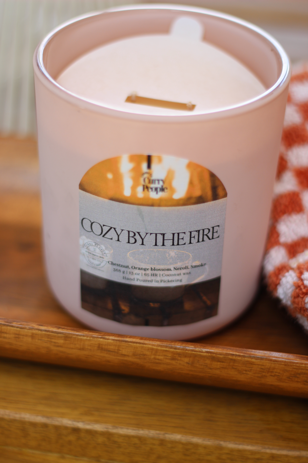Cozy by the Fire | 13 oz | Matte Glass Jar| Coconut Wax Candle