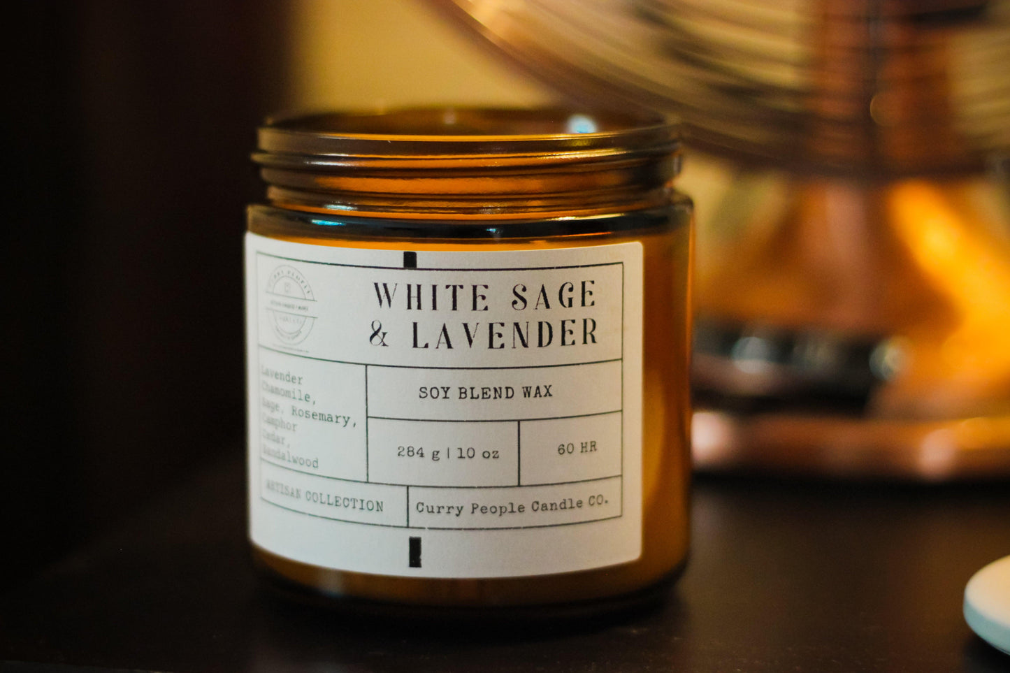 White Sage and Lavender Candle - Curry People Candle Co.