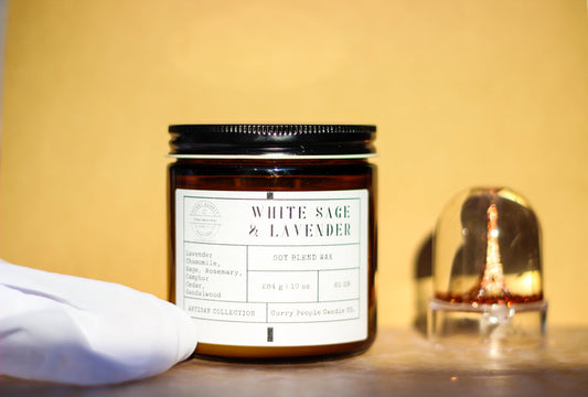 White Sage and Lavender Candle - Curry People Candle Co.