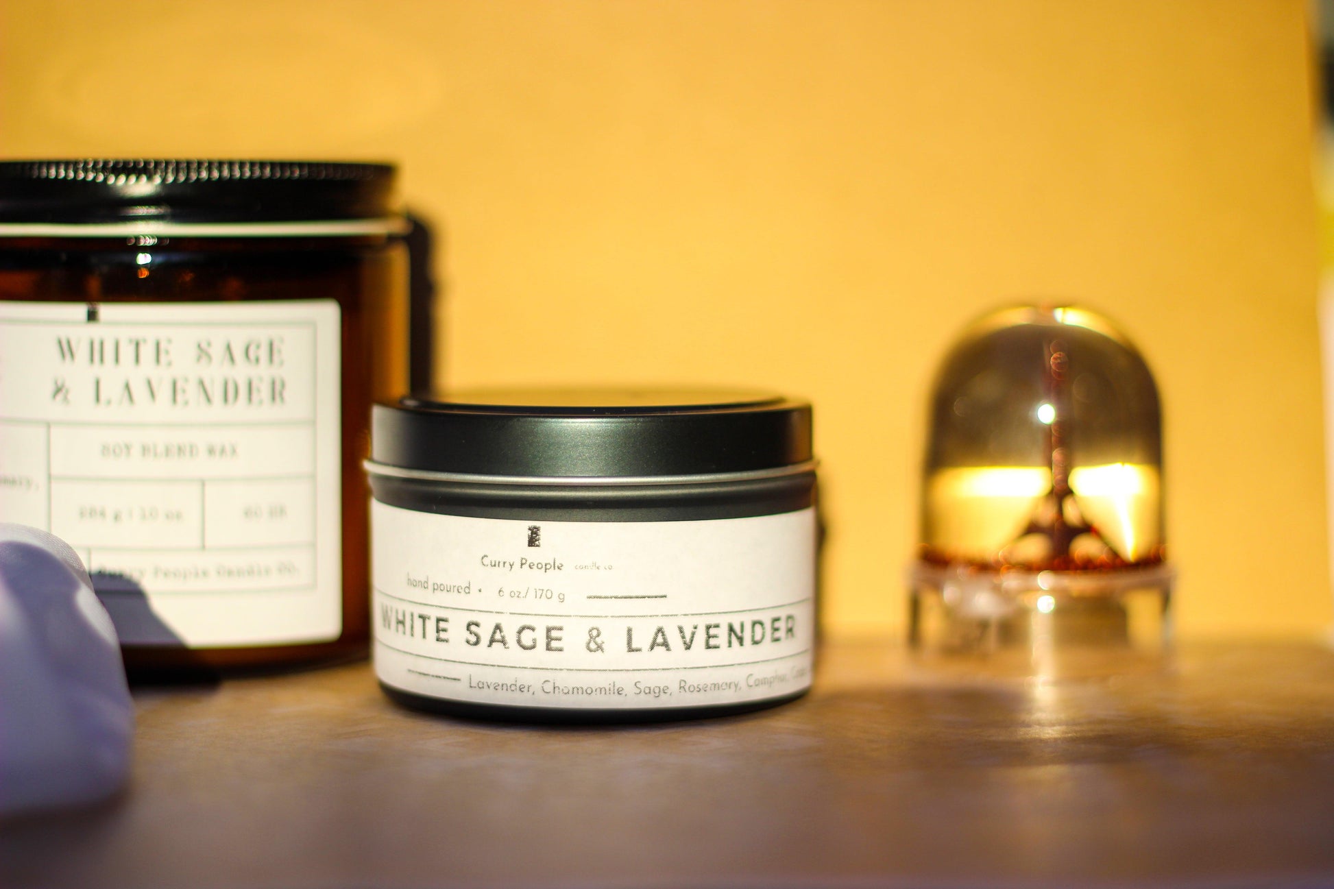 White Sage and Lavender Candle - Curry People Candle Co.