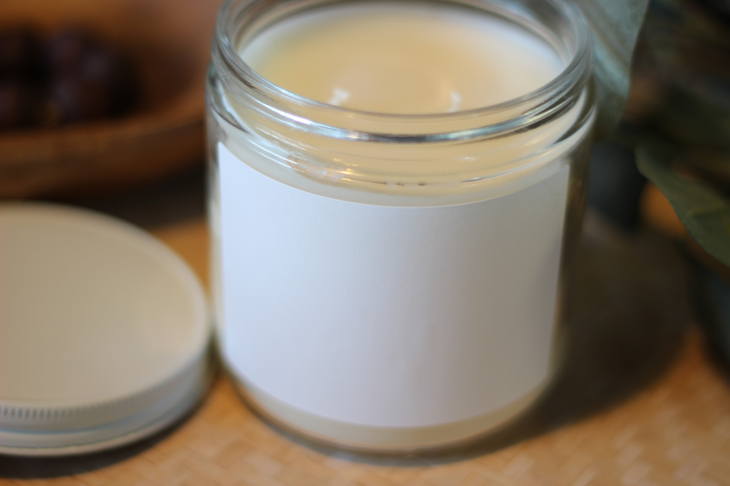 Vanilla | 10 oz | Clear Glass Jar | Soy Candle