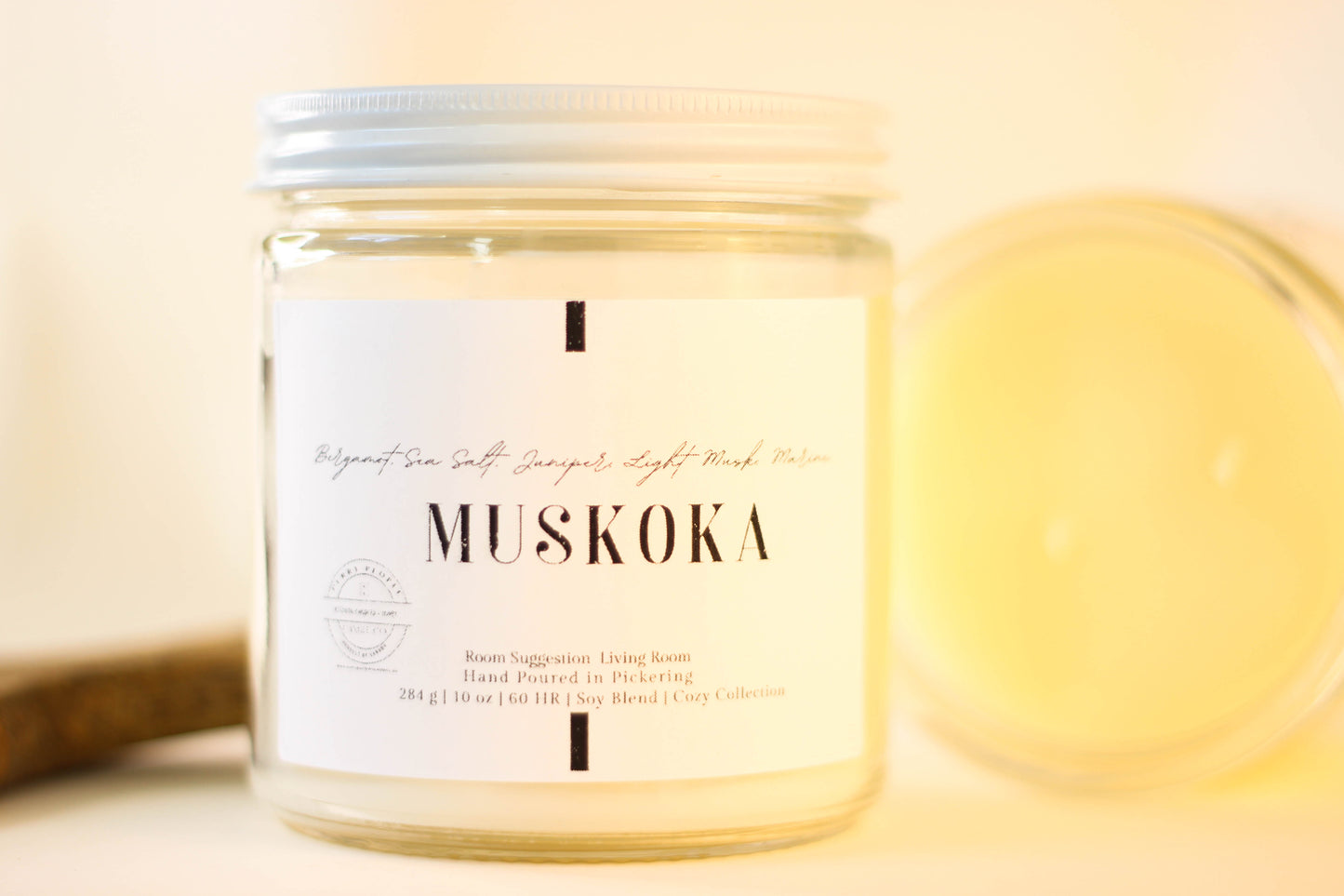 Muskoka | 10 oz and 6 oz | Clear Glass Jar | Soy Candle