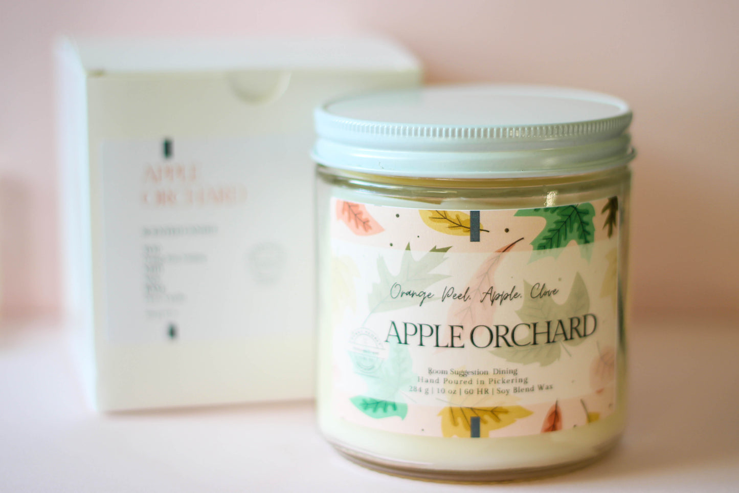 Apple Orchard  |10 oz and 6 oz | Clear Glass Jar| Soy Blend Candle
