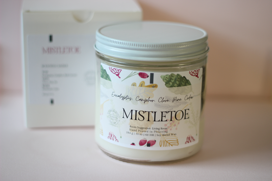 Mistletoe |10 oz and 6 oz | Clear Glass Jar| Soy Candle