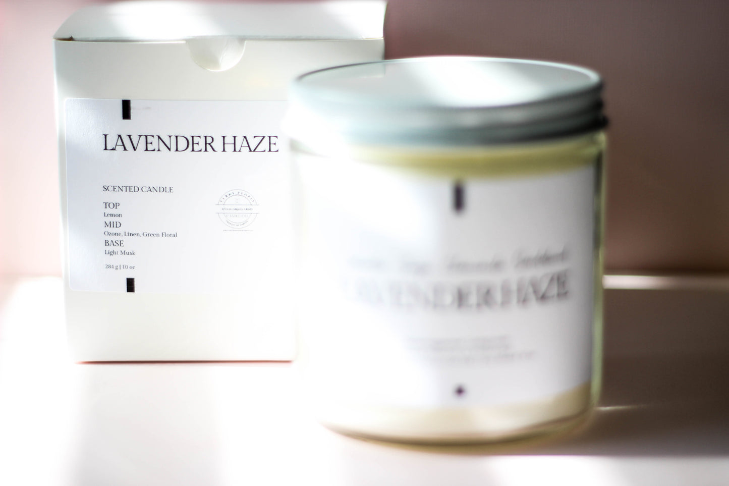 Lavender Haze | 10 oz and 6 oz | Clear Glass Jar | Soy Candle
