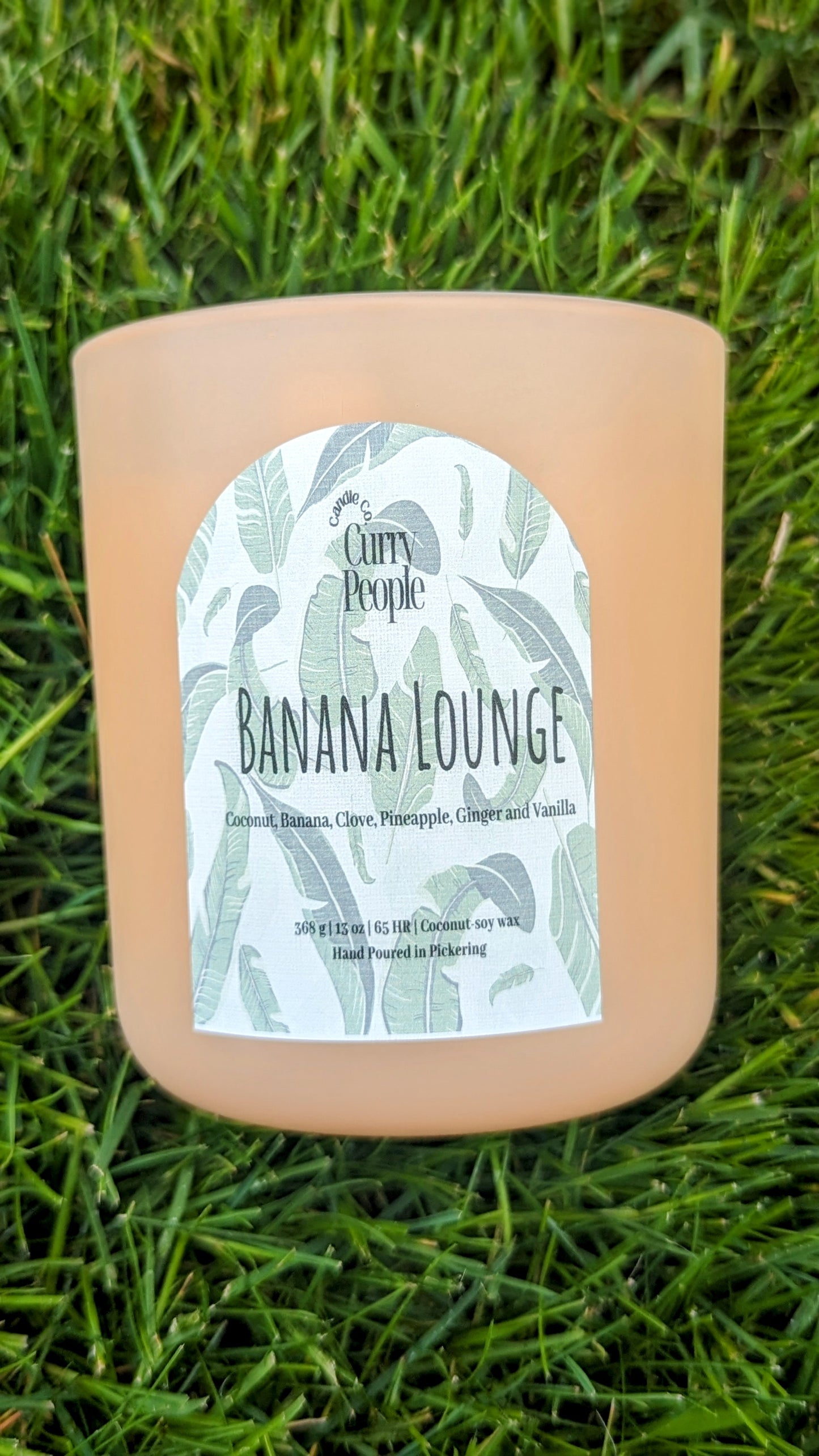 Banana Lounge  |13 oz | Matte Glass Jar| Coconut Wax Candle