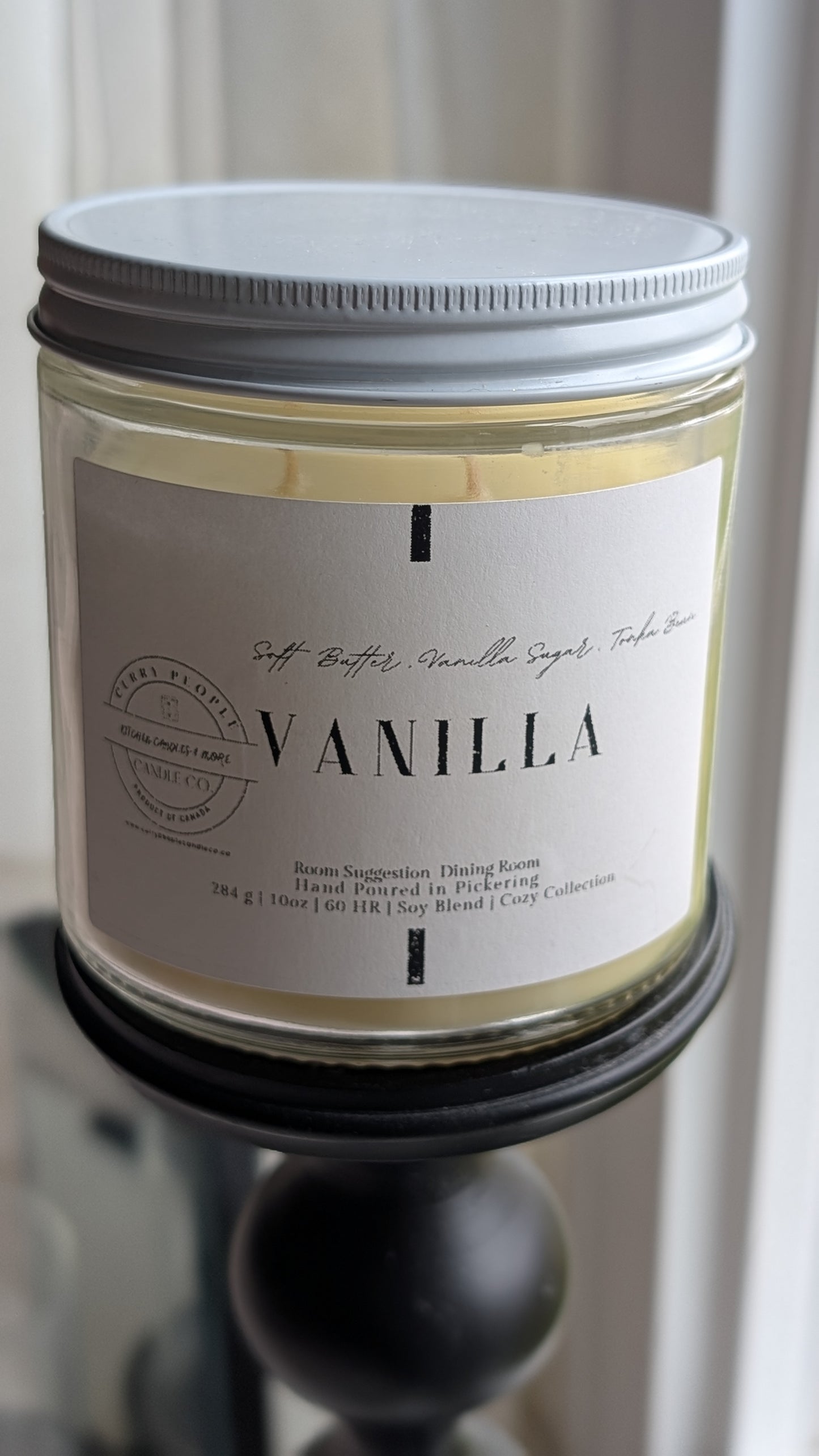 Vanilla | 10 oz | Clear Glass Jar | Soy Candle
