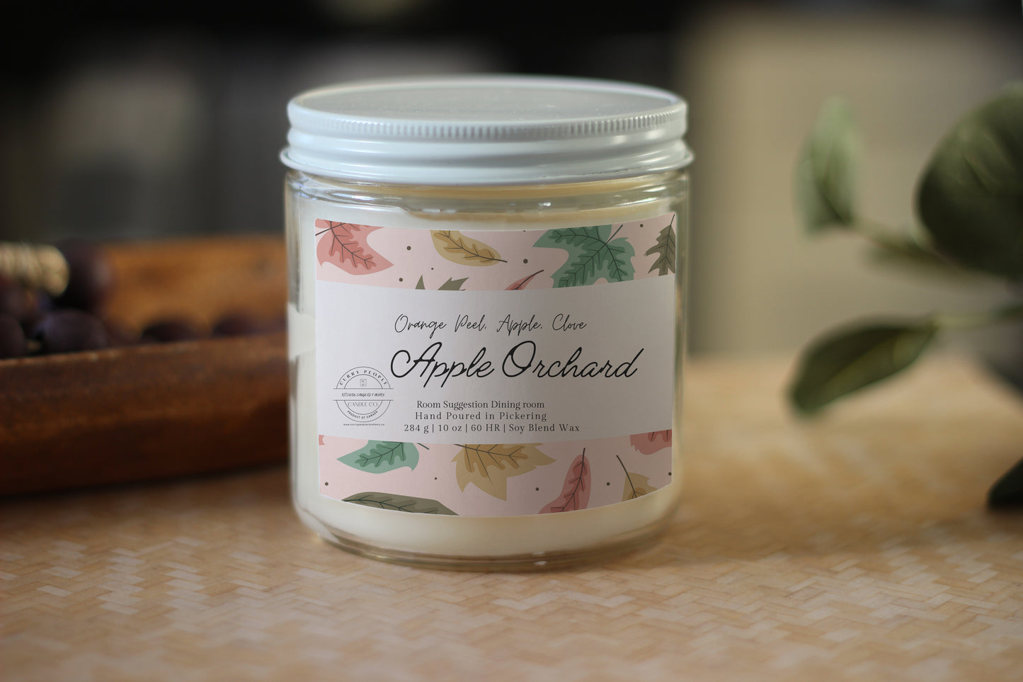 Apple Orchard  |10 oz and 6 oz | Clear Glass Jar| Soy Blend Candle