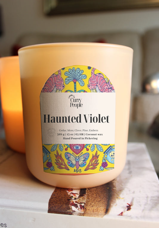 Haunted Violet | 13 oz | Matte Glass Jar| Coconut Wax Candle