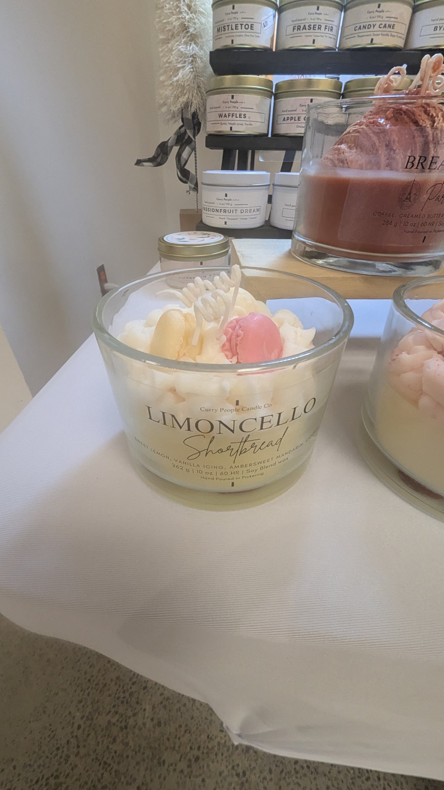Limoncello Shortbread | 10 oz | Glass Jar| Wax Embed Candle