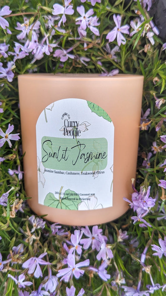 Sunlit Jasmine | 13 oz | Matte Glass Jar| Coconut Wax Candle