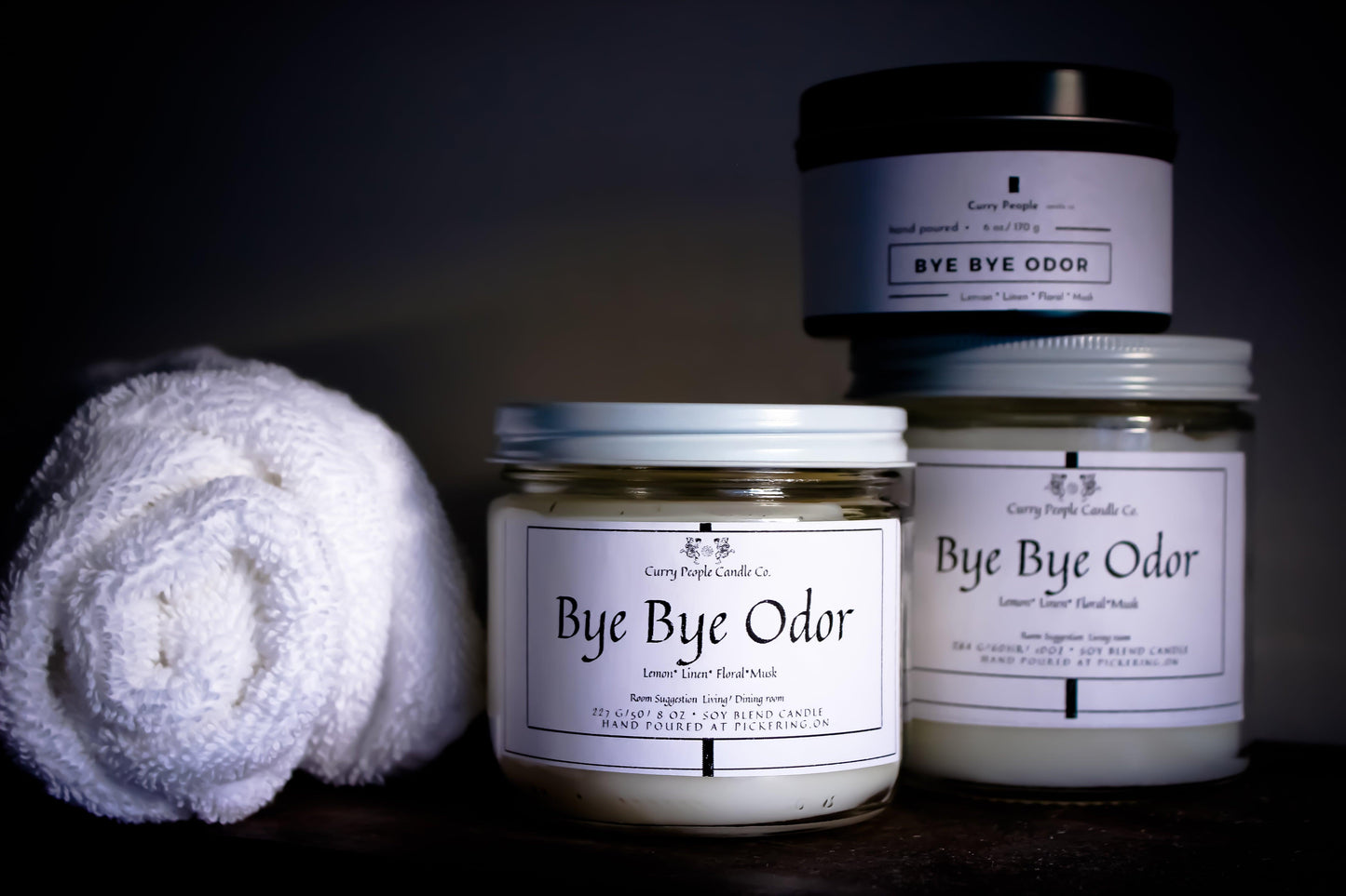 Bye Bye Odor eliminating candle