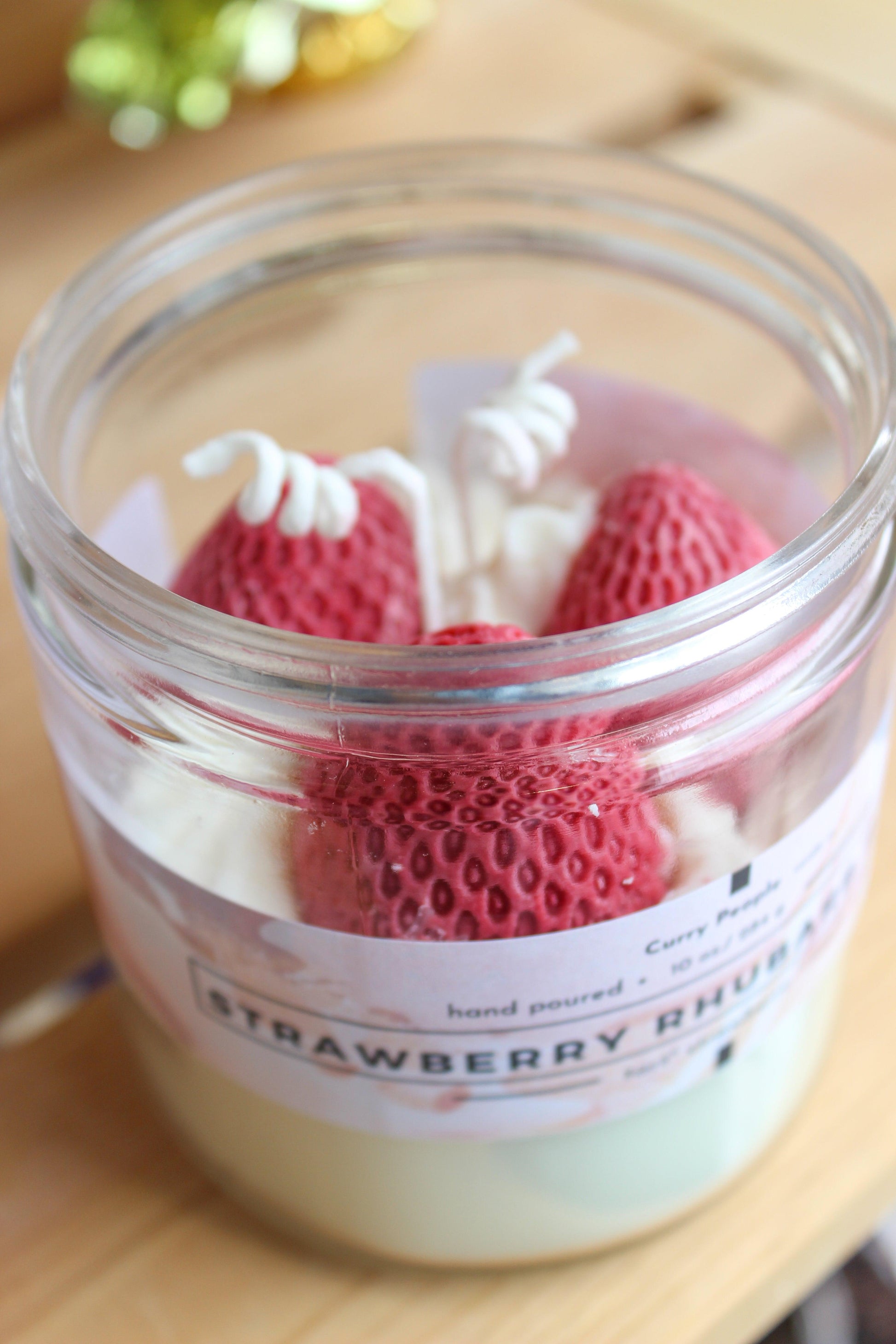 Strawberry Rhubarb Pancake Dessert Candle - Curry People Candle Co.