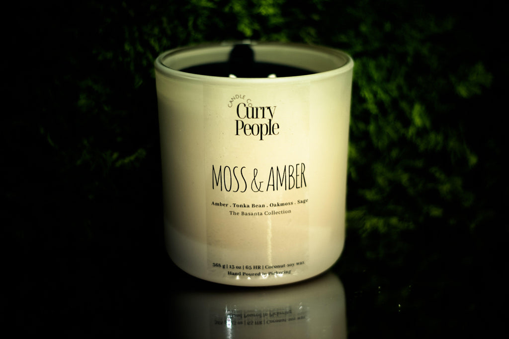 Moss and Amber Candle - Curry People Candle Co.